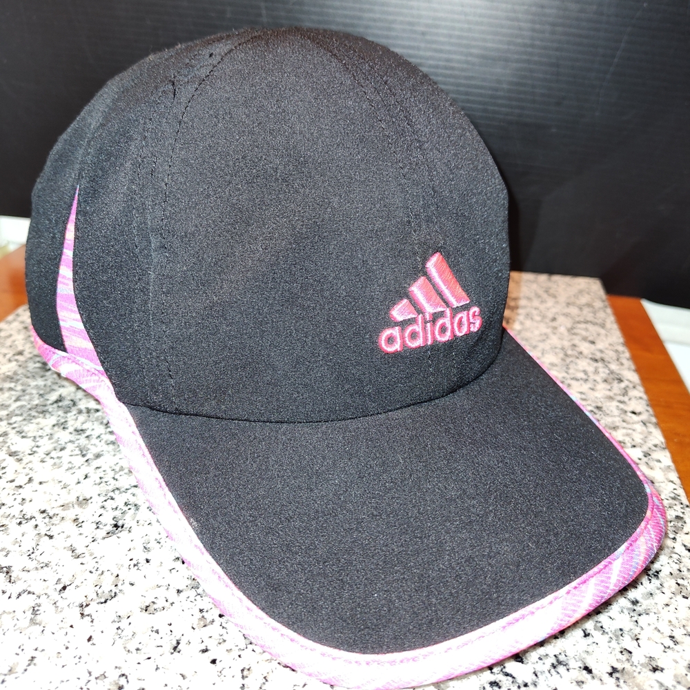 adidas Black Cap with Pink Accents